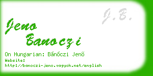 jeno banoczi business card